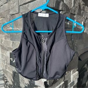 House of Harlow 1960 Black Zip-up Tank Top